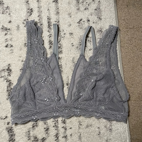 layered with lace Other - NWOT grey🌚 lace bralette